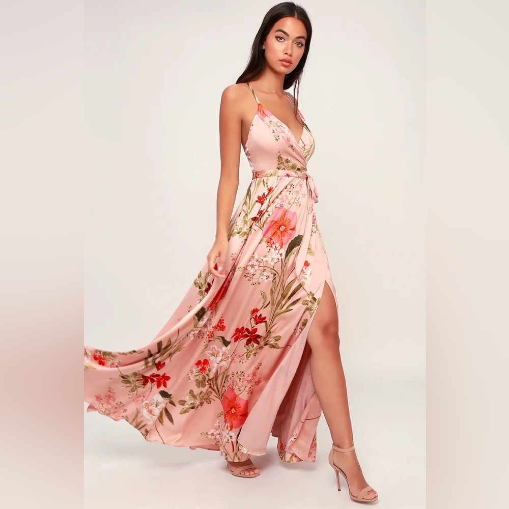 Lulus Blush Pink Floral Dress
